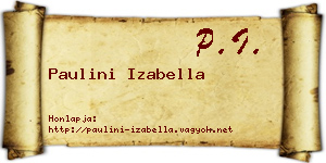Paulini Izabella névjegykártya
